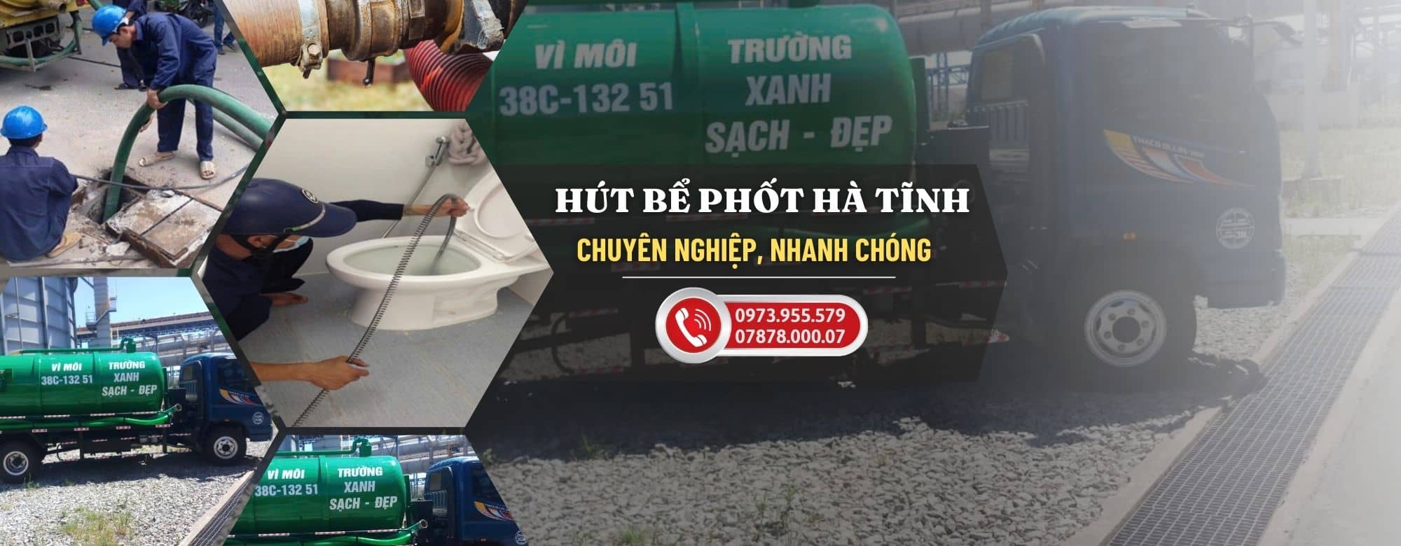 banner hút bể phốt